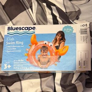 Orange Crab Swim Ring - Kids Inflatable Pool Float